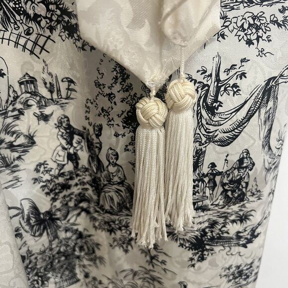 Vintage Gold Label VICTORIA SECRET Kimono Robe Shoulder Pads Renaissance Sz P/S - Picture 7 of 12